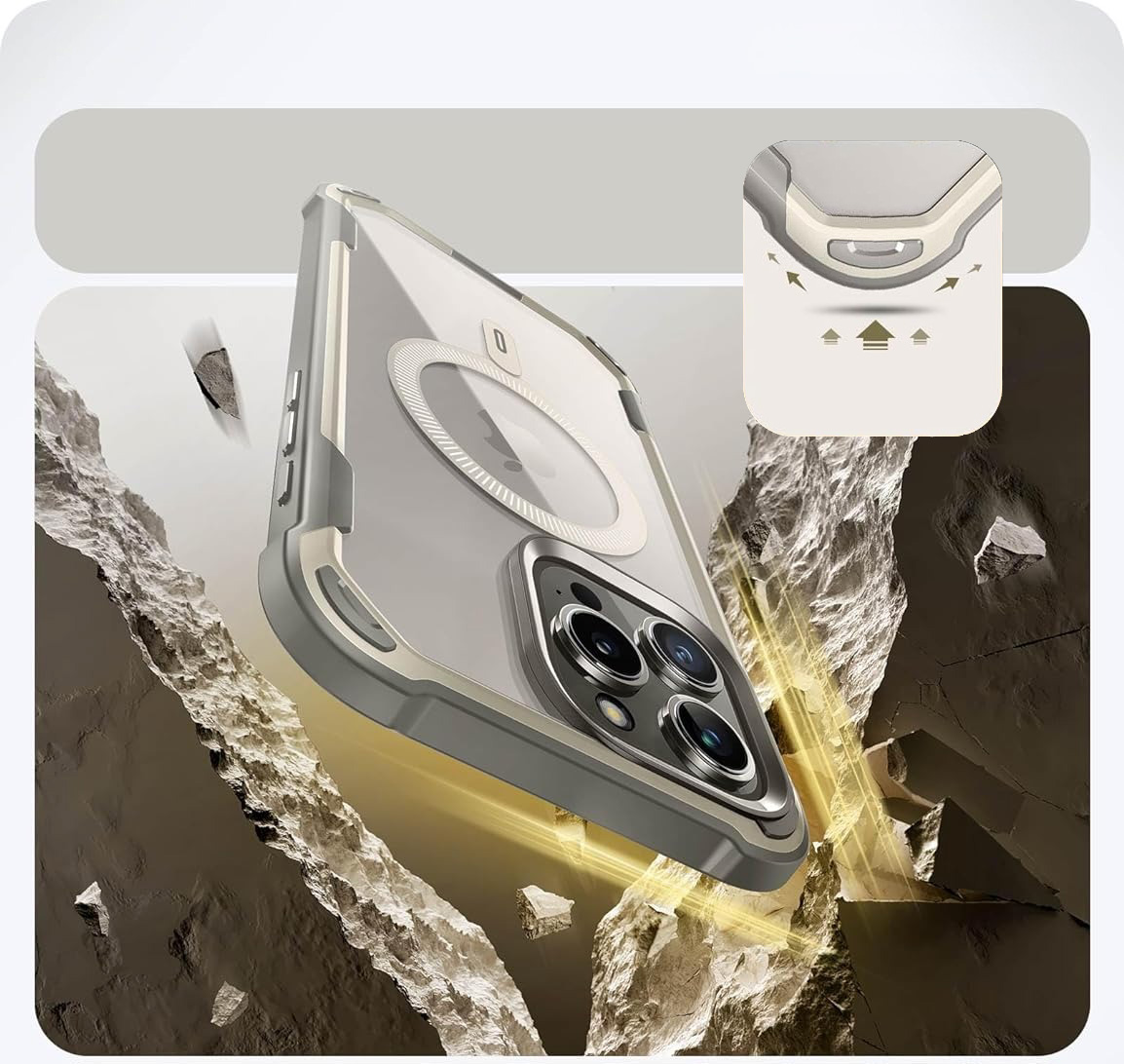 Etui Supcase i-Blason Ares Mag z MagSafe do iPhone 15 Pro Max, szare